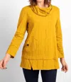HABITAT COWL POCKET TUNIC IN DIJON