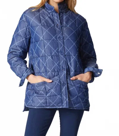 Habitat Cozy Quilts Chloe Shacket In Denim Blue