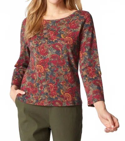 Habitat Cozy Rib Paisley Everyday Tee In Wine In Brown