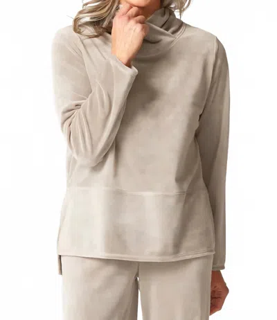 Habitat Cozy Velour Tranquil Top In Latte In Gray