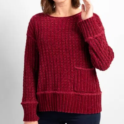 Habitat Crewneck Pullover Sweater In Cranberry In Burgundy