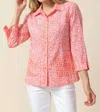 HABITAT CRINKLE COTTON SHOREFRONT SHACKET IN PAPAYA