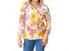 Habitat Crinkle Cotton Sunflower V-neck Top In Multi In Multi