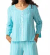 Habitat Crinkle Crepe Bud Livvy V-neck Top In Malibu In Blue