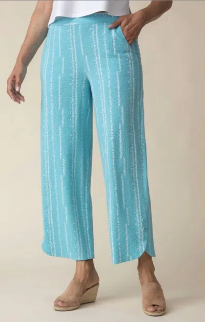 Habitat Crinkle Crepe Bud Tulip Hem Crop Pant In Malibu In Blue