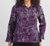 Habitat Crinkle Crepe Double Flounce Shirt In Damson In Purple