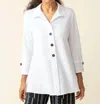 Habitat Crinkle Crepe Patch Button Tunic In White