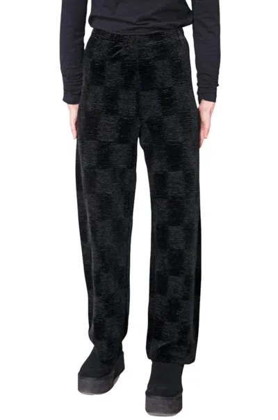 Habitat Crinkle Velvet Flood Pants In Black