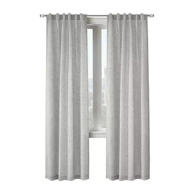 Habitat Danbury Rod Pocket Back Tab Light-filtering Single Curtain Panel In White