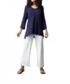 Habitat Deep Hem V-neck Tunic In Navy In Blue