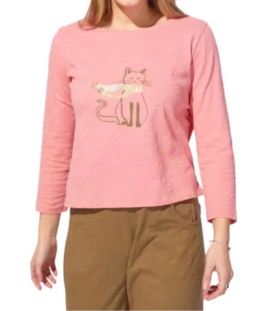 Habitat Destination Cat Laid Back V-neck Top In Rose In Pink