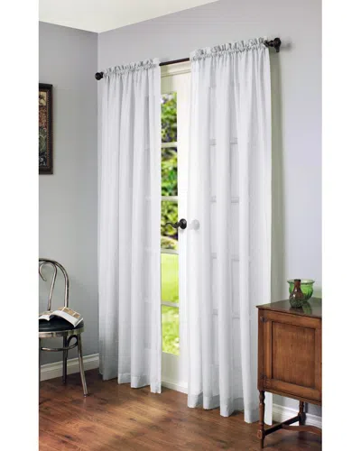 Habitat Dnu Unprofitable  Cote D'azur Rod Pocket Curtain Panel Window Dressing In White