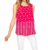 Habitat Express Mix Side Button Tank Top In Rose In Pink