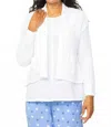 Habitat Fisherman Rib Cardigan In White In White