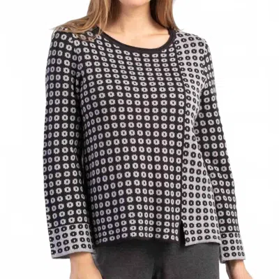 Habitat Flip Side Double Knit Pullover Sweater In Driftwood In Black