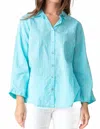 Habitat Floral Embroidery Romance Shirt In Malibu In Blue