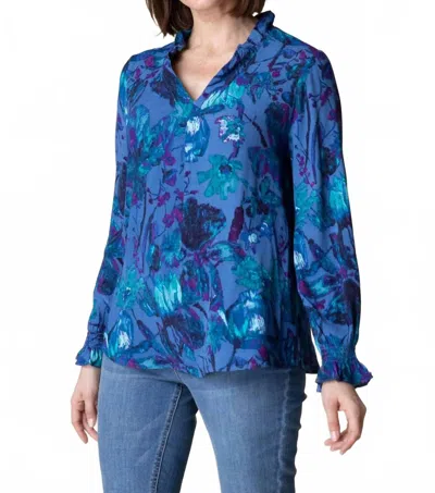 Habitat Flounce Collar Pullover In Cobalt In Blue