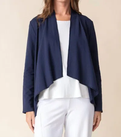Habitat French Terry Drape Jacket In Navy