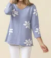 Habitat Fresh Daisy Tunic Sweater In Hydrangea