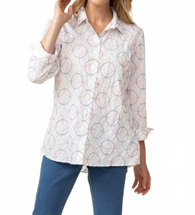 Habitat Full Circle Shaped Shirt In White In Animal Print