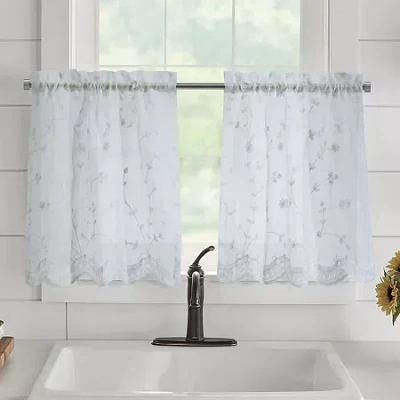 Habitat Grandeur 2-pc. Rod Pocket Window Tier In White
