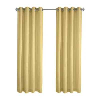 Habitat Harmony Grommet Top Light-filtering Single Curtain Panel In Yellow