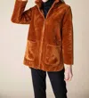 Habitat Harvest Fleece Sherpa Car Coat In Ginger In Multi