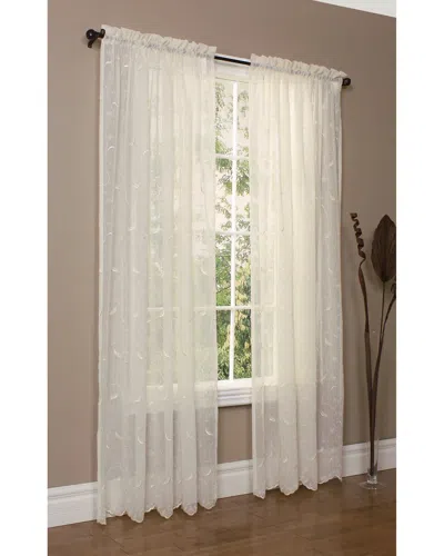 Habitat Hathaway Rod Pocket Curtain Panel Window Dressing In White