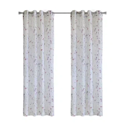 Habitat Hazel Grommet Top Sheer Single Curtain Panel In White
