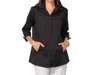 Habitat Hidden Placket Shirt In Black In Black