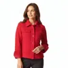 Habitat Honeycomb Shacket In Ruby In Red