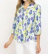 Habitat Ikat Print Swing Shirt In Garden In Blue