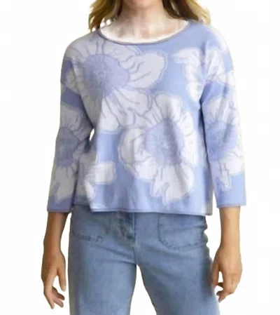 HABITAT IN BLOOM JACQUARD SWEATER IN HYDRANGEA