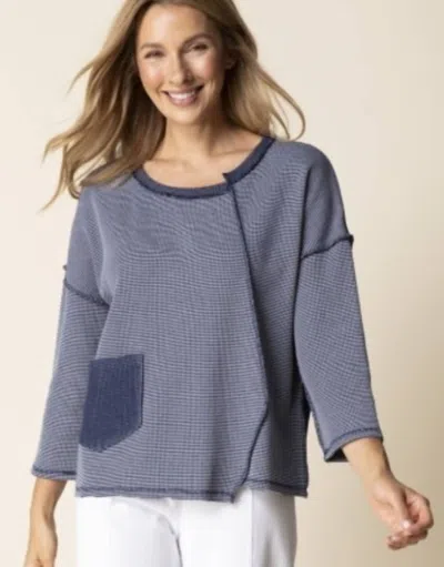 Habitat Inside Out Thermal Pullover In Navy In Blue