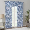Habitat Jacobean Rod Pocket Back Tab Light-filtering Single Curtain Panel In Blue