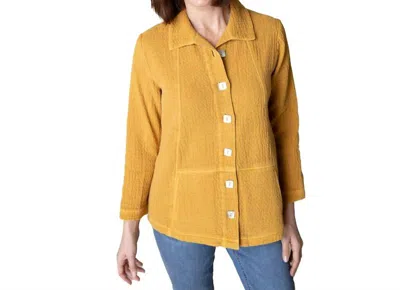 Habitat Jacquard Seamed Pocket Jacket In Honey In Gold
