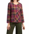 Habitat Jaquard Windowpane Pullover In Forest In Multi