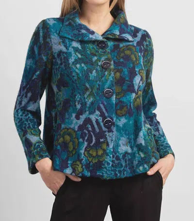 Habitat Knit Retro Jacket In Skyline In Blue