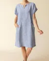 Habitat Linen Bethany Dress In Indigo