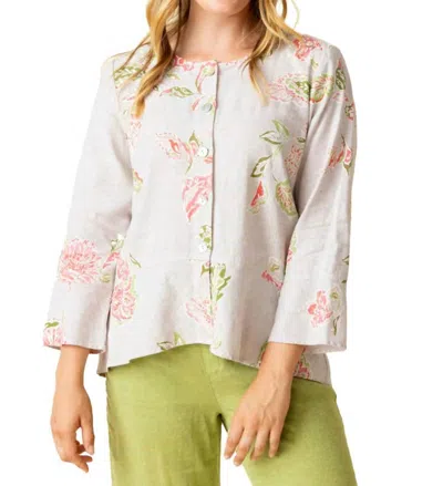 Habitat Linen Bloomer Ali Jacket In Oatmeal In White