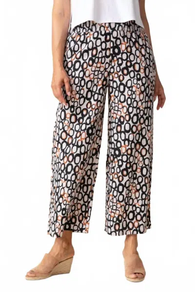 Habitat Linen Inner Circle Easy Flood Pant In Oatmeal In Black