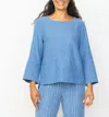 Habitat Linen Pocket Pullover Top In Twilight In Multi