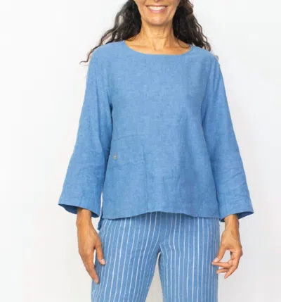 Habitat Linen Pocket Pullover Top In Twilight In Blue