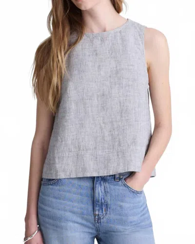 Habitat Linen Side Button Tank In Gull In Gray