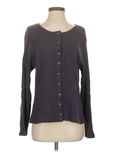 Pre-owned Habitat Long Sleeve Blouse In Gray
