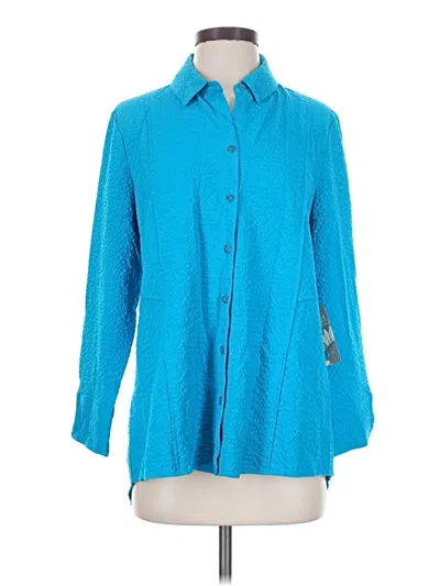 Habitat Long Sleeve Blouse In Teal