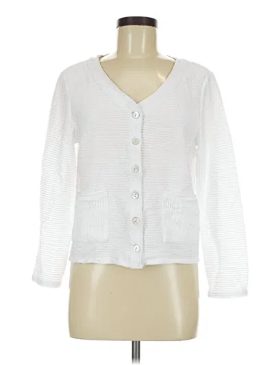 Pre-owned Habitat Long Sleeve Blouse In White