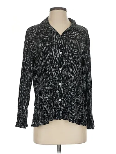 Pre-owned Habitat Long Sleeve Button Down Shirt In Black