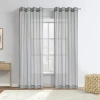Habitat Luna Grommet Top Light-filtering Single Curtain Panel In Gray