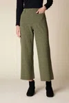 Habitat Luxe Ponte Stamped Floral Pant In Black Floral Diamond Print